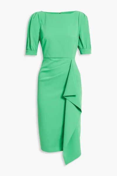 Драпированное платье из крепа BADGLEY MISCHKA, зеленый