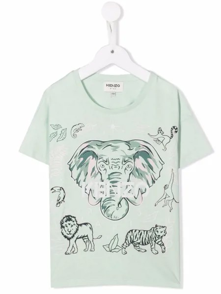 Kenzo Kids футболка из органического хлопка с принтом