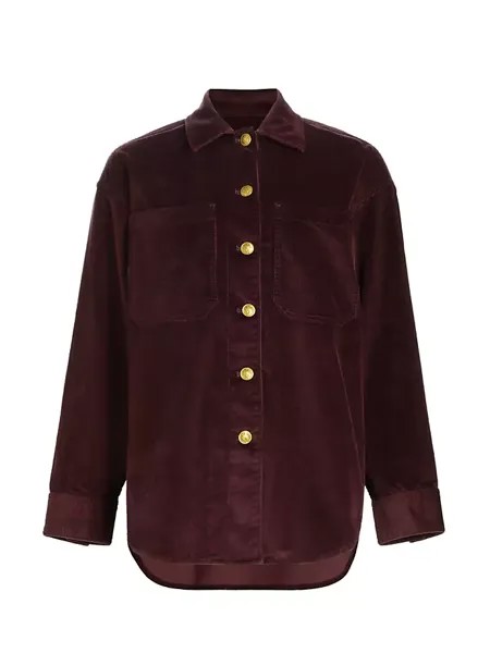 Вельветовая куртка-рубашка Lory Rag & Bone, цвет burgundy
