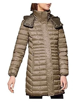 MARC NEW YORK Женская зеленая складная зимняя куртка-пуховик с дополнительным капюшоном, пальто M