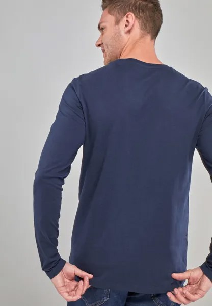 Топ с длинным рукавом Long Sleeve Crew Neck Next, темно-синий