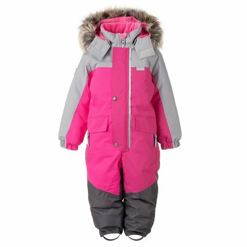 Комбинезон KERRY TRIO K23427, размер 122, серый, розовый