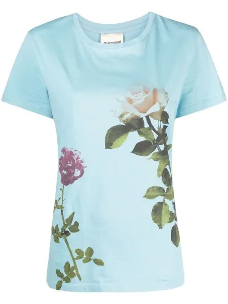 Semicouture футболка с цветочным принтом