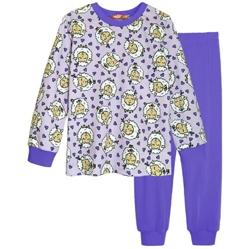 Пижама Let's Go размер 98, фиолетовый