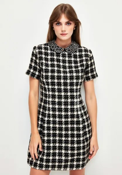 Трикотажное платье adL, цвет plaid black