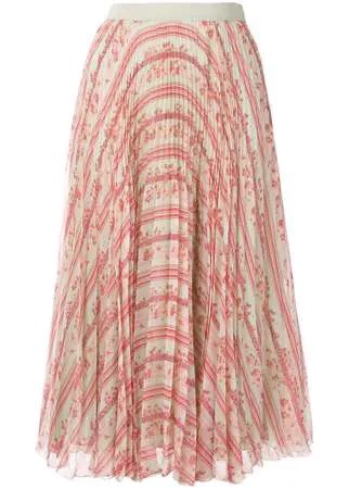 Giambattista Valli плиссированная юбка миди с цветочным принтом