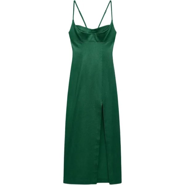 Платье-комбинация женское зеленое Zara