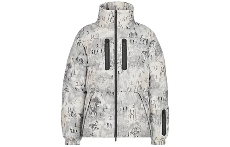 Ежеквартальные новинки Пуховик мужской белый Dior, белый