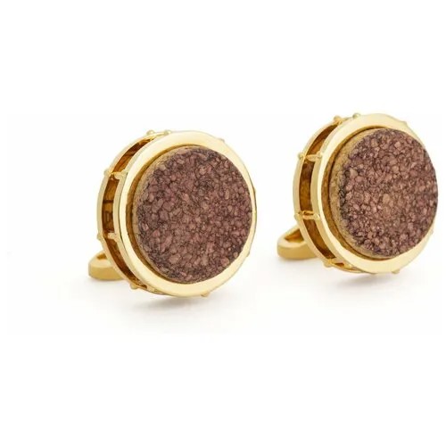Запонки Amarin Jewelry Cork Бочка латунь с позолотой