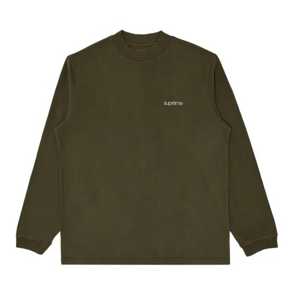 Топ Supreme Mock Neck Long-Sleeve 'Olive', зеленый