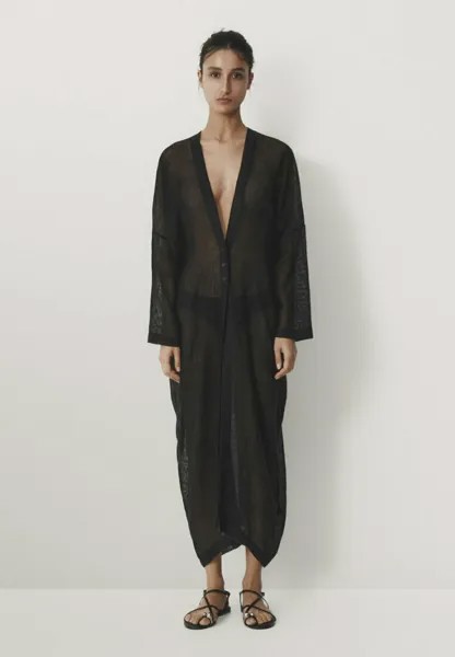 Платье макси Massimo Dutti, черный