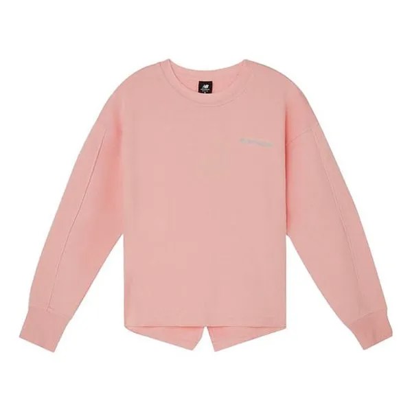 Толстовка New Balance Back Forked Design Minimalistic Pullover Pink, розовый