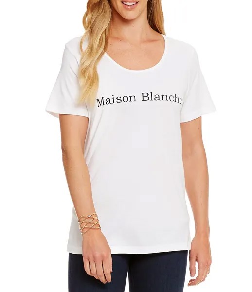 Heritage Maison Blanche Футболка с логотипом, белый