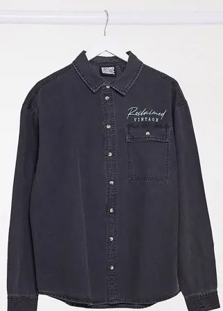 Рубашка унисекс из денима Reclaimed Vintage Inspired-Мульти