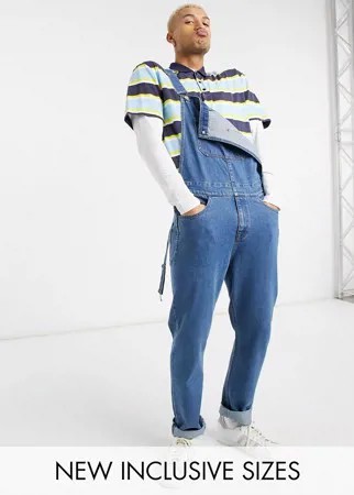 Джинсовый комбинезон ASOS DESIGN-Голубой