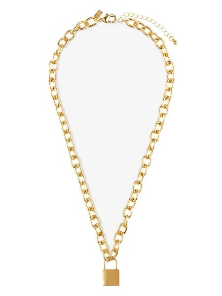 Kenneth Jay Lane padlock-charm chain necklace
