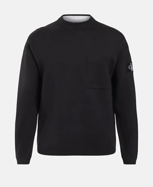 Джемпер с длинными рукавами Calvin Klein Jeans, черный