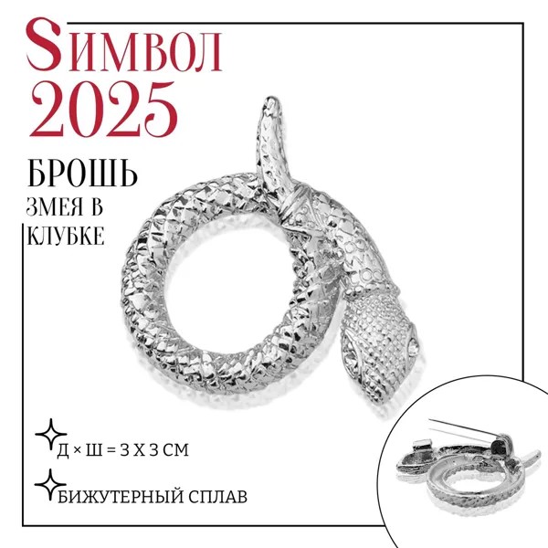 Новый год! символ года 2025! брошь