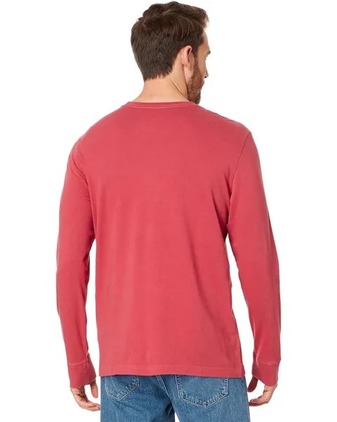 Футболка Life is Good Happy Pawliday Pups Long Sleeve Crusher Tee, цвет Faded Red