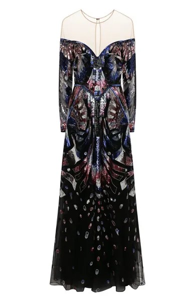 Платье с отделкой пайетками и бисером Zuhair Murad