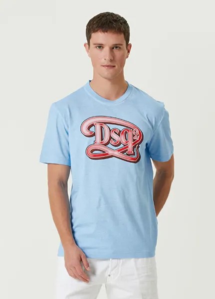 Футболка с логотипом Dsquared2, синий