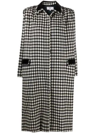 Valentino Pre-Owned клетчатое пальто 1980-х годов