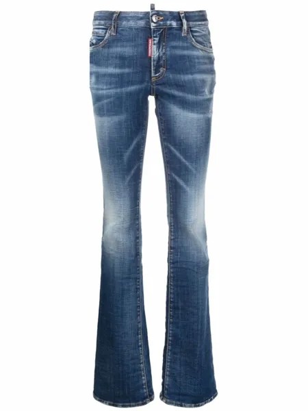 Dsquared2 расклешенные джинсы с заниженной талией, синий