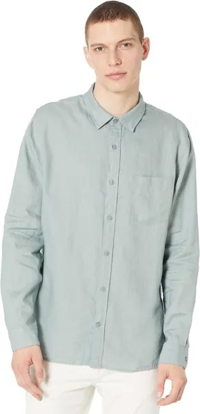 Рубашка Vince Linen Long Sleeve, цвет Sagebrush