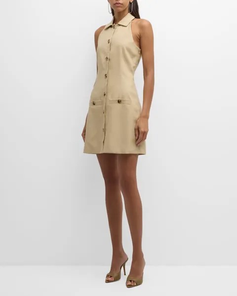 Мини-платье без рукавов Roxanne Veronica Beard, цвет Stone Khaki