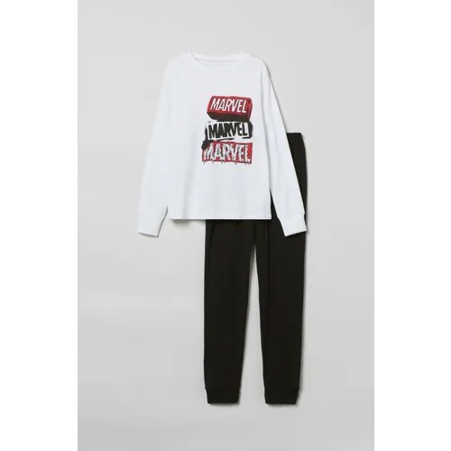 Пижама  H&M, размер 158/164, белый, черный