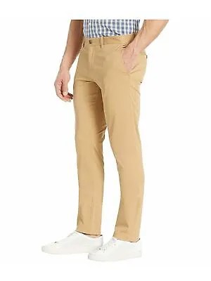 Мужские бежевые брюки-чинос с плоской передней частью и прямыми штанинами ORIGINAL PENGUIN, 38 X 32