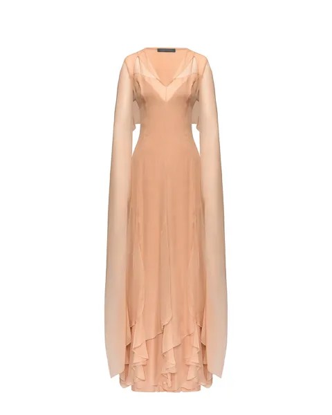 Шифоновое платье с накидкой Alberta Ferretti