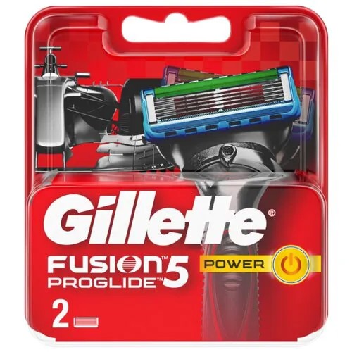 Сменные кассеты Gillette Fusion5 ProGlide Power, 2 шт.