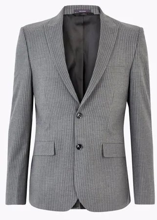 Пиджак серый однобортный на две пуговицы