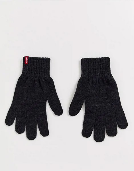 Темно-серые перчатки для сенсорных гаджетов Levi's-Серый