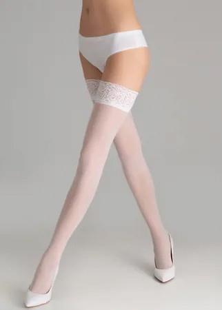 Чулки женские Giulia EMOTION 40 белые 3-4 (M/L)
