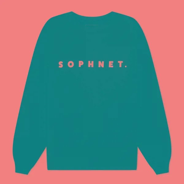 Мужской лонгслив SOPHNET. Classic Logo Baggy чёрный, Размер S