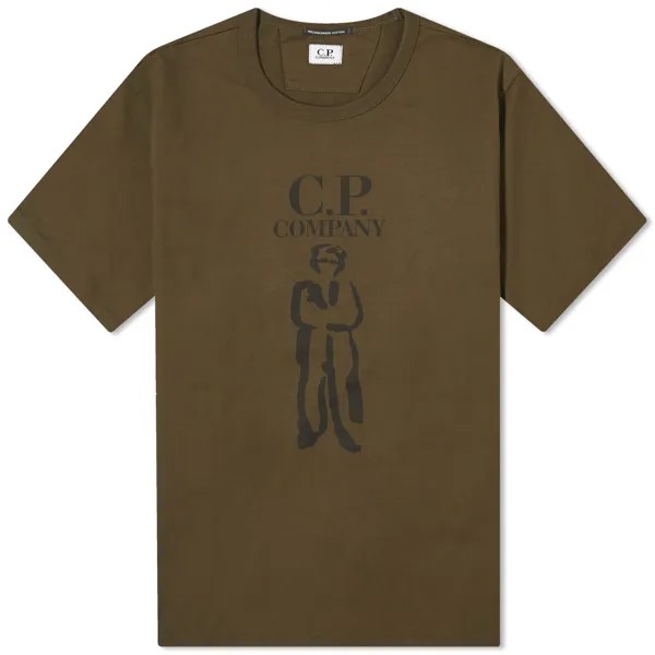 Футболка C.P. Company 30/2 Mercerized Jersey Twisted British Sailor T, цвет Ivy Green