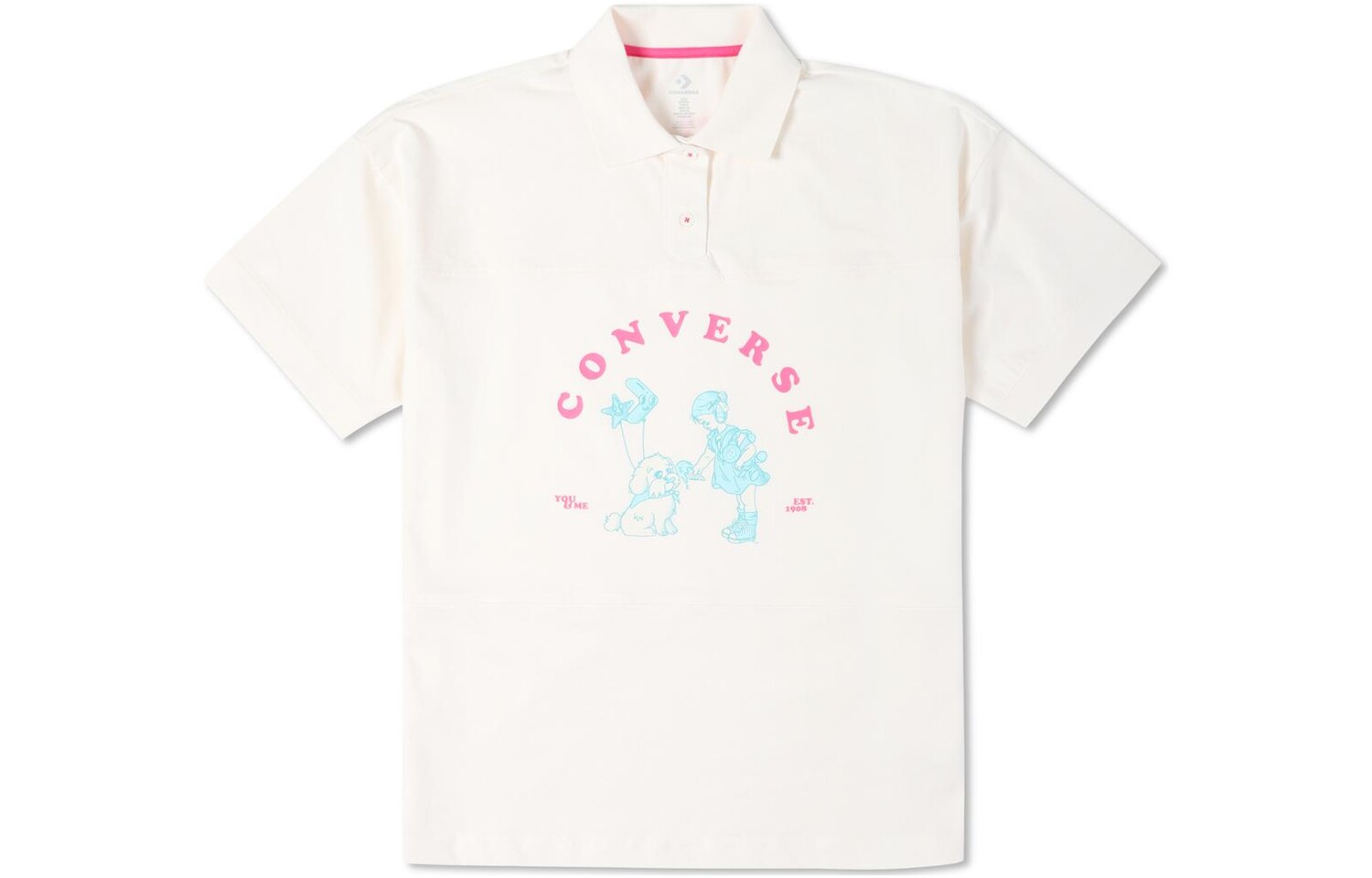 NOSTALGIAOVER Рубашка поло женская белая Converse