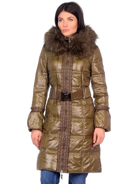 Пуховик-пальто женский Rufuete 74532 коричневый 40 RU