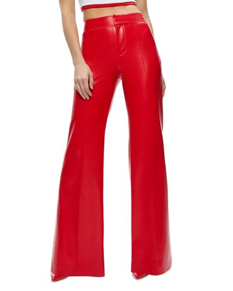 Широкие брюки с высокой талией Dylan Alice and Olivia, цвет Bright Ruby