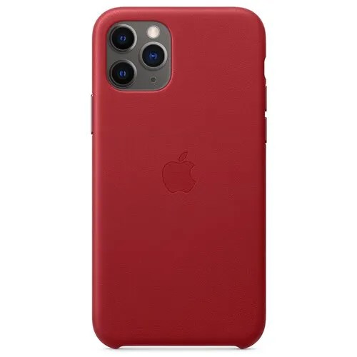 Apple iPhone 11 Pro Leather Case -(PRODUCT)RED, Кожанный чехол для iPhone 11 Pro красного цвета