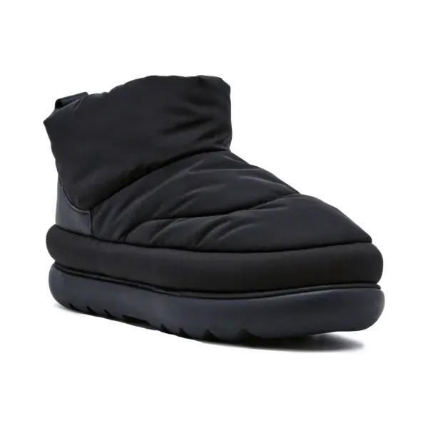 Утепленные зимние ботинки с классическим макси-мини с добавлением кожи Ugg, черный