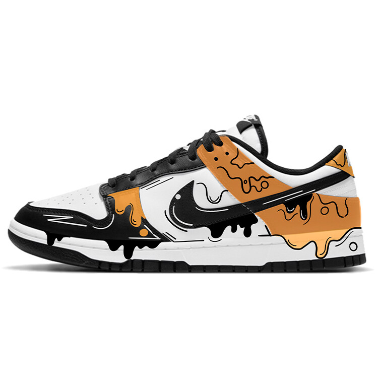 Кроссовки Nike Dunk Skateboarding Shoes Women's Low-top White/black, белый/черный