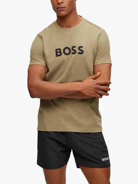 Футболка BOSS Business Logo Lounge, пастельно-зеленый цвет