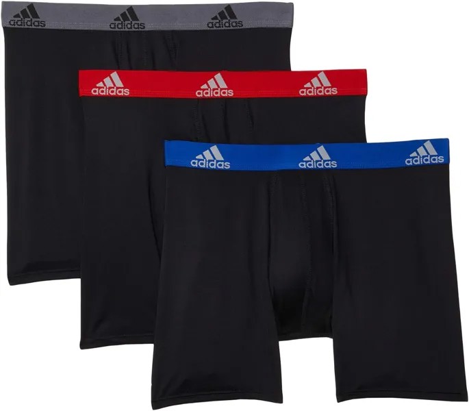 Боксеры Adidas Performance Boxer Brief 3-Pack, цвет Black/Collegiate Royal Black/Scarlet Black/Onix