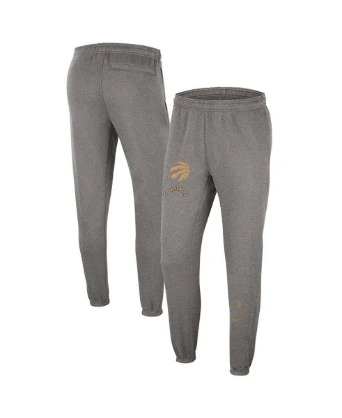 Мужские спортивные штаны из матового флиса с начесом и принтом City Edition Toronto Raptors 2022/23 Heather Charcoal Nike