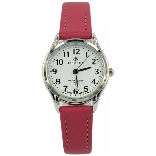 Perfect часы наручные, кварцевые, на батарейке, женские, металлический корпус, кожаный ремень, металлический браслет, с японским механизмом LX017-010-6