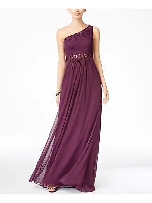 ADRIANNA PAPELL Женское фиолетовое вечернее платье без рукавов в полный рост + расклешенное торжественное платье 12