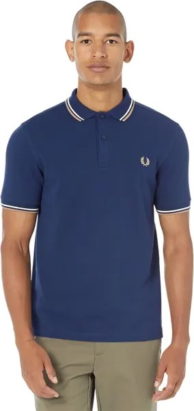 Рубашка-поло Twin Tipped Fred Perry Shirt Fred Perry, цвет Frency Navy/Ecru/Warm Stone